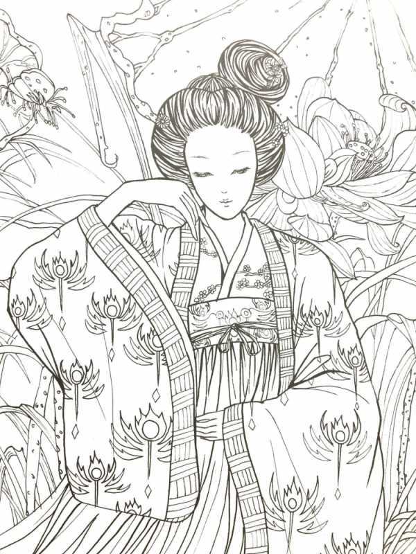 Раскраска антистресс аниме