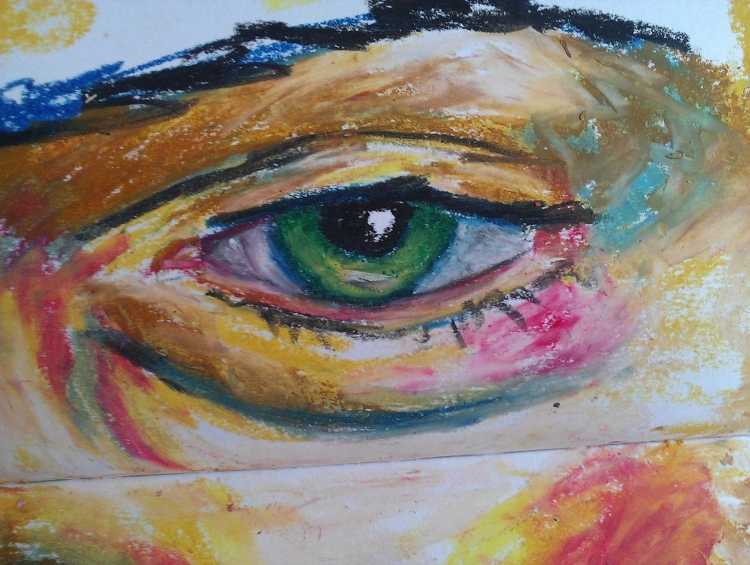 Рисунки масляной пастелью