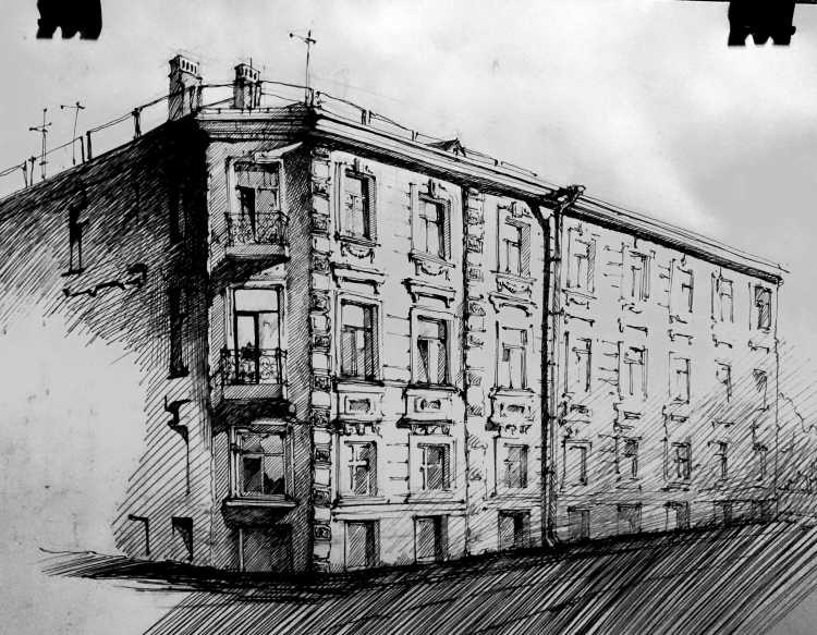 Многоэтажки карандашом