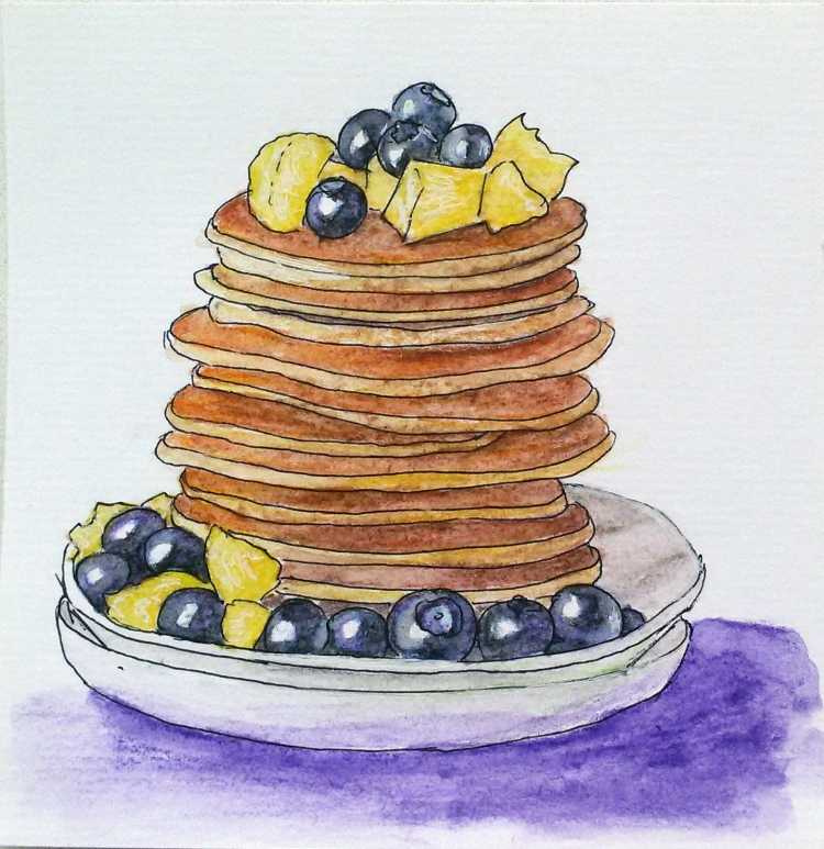 Натюрморт с фруктами раскраска