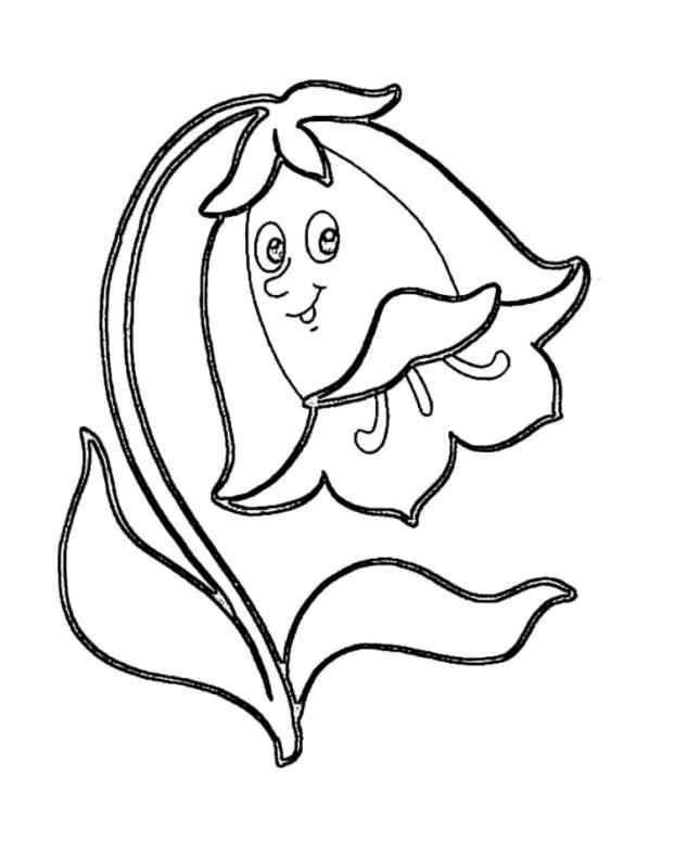 Колокольчик цветок на прозрачном фоне