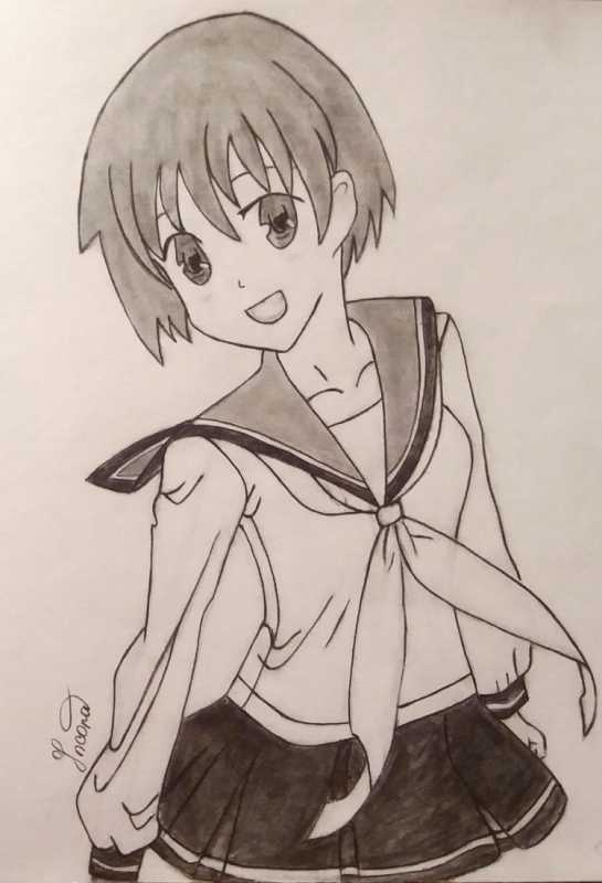 Рисунки аниме девушек карандашом