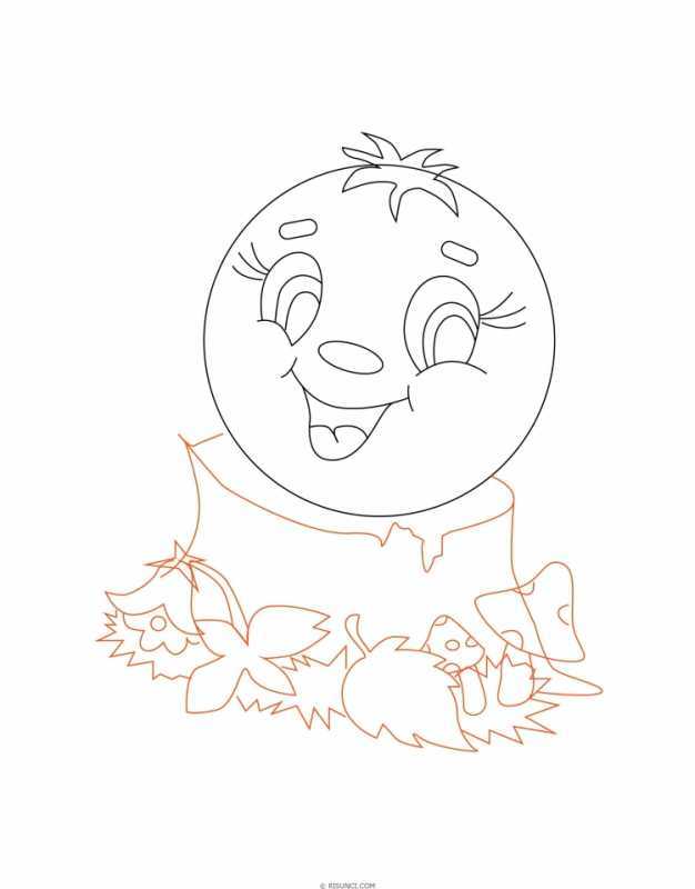 Колобок рисунок карандашом