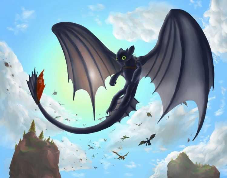 Ночная фурия Беззубик и дневная фурия