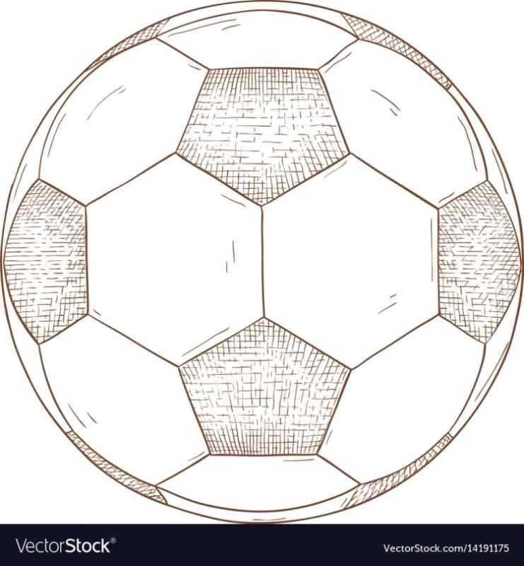 Футбольный мяч карандашом