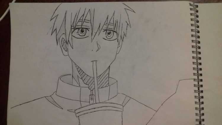 Куроко Тецуя арт чб