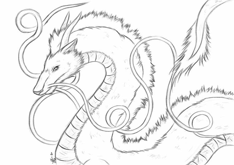 Унесённые призраками Хаку дракон