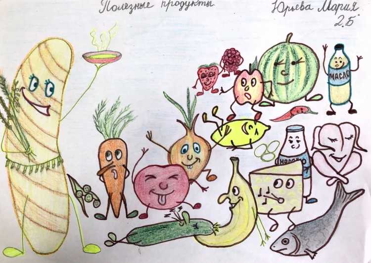 Еда акварелью