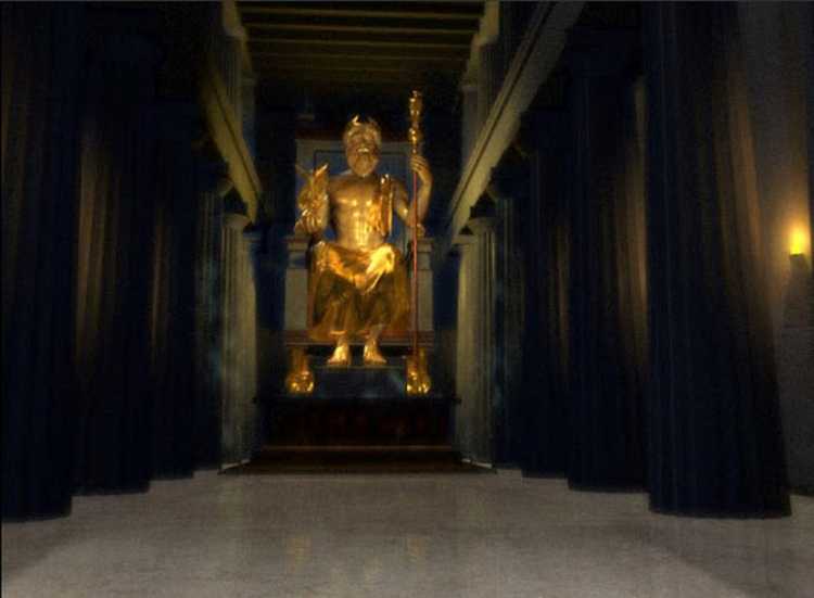 Храм Зевса в Олимпии статуя Зевса