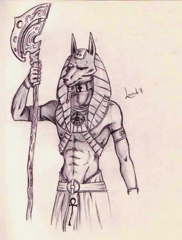 Боги Египта рисунки Анубиса