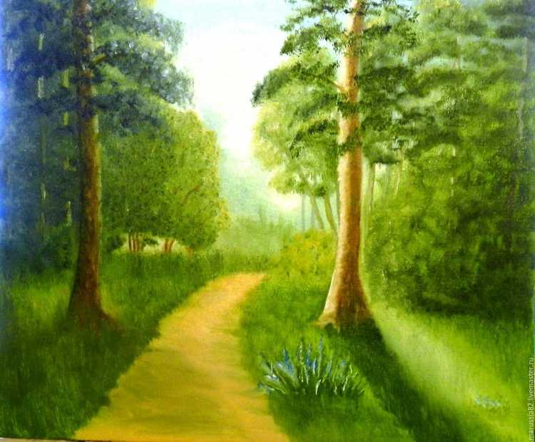 Пейзаж леса легкий