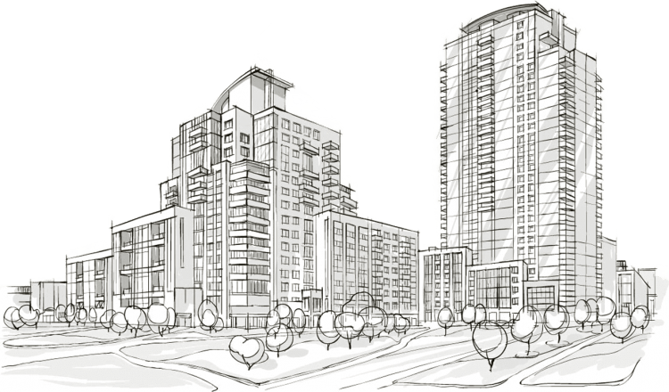 Эскиз жилого комплекса