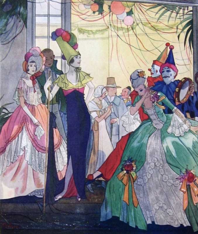 Бал маскарад Винтажные открытки