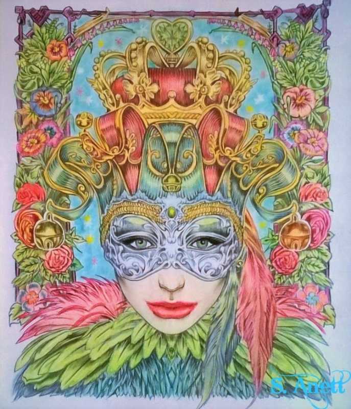 Раскраска антистресс маскарад