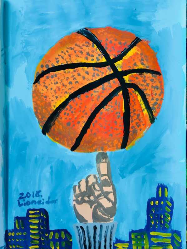 Баскетболист карандашом