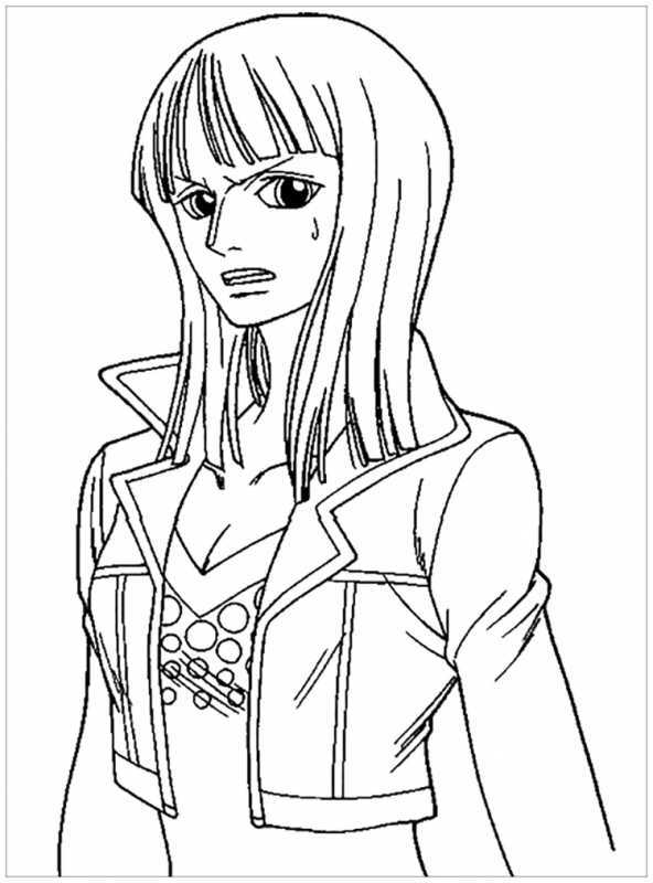 Раскраска Ван Пис Робин