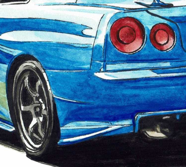 Скайлайн карандашом