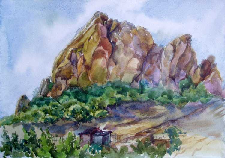 Горы Крыма рисунок