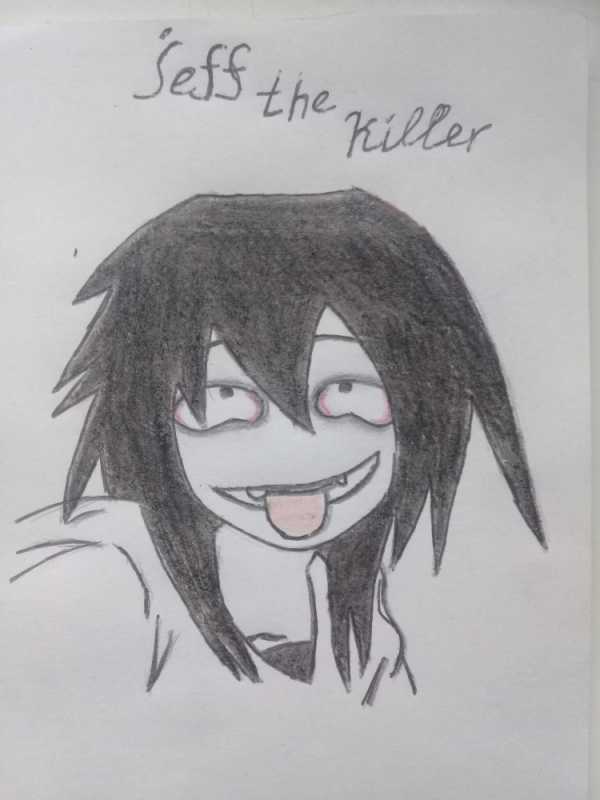 Раскраска Джефф убийца аниме