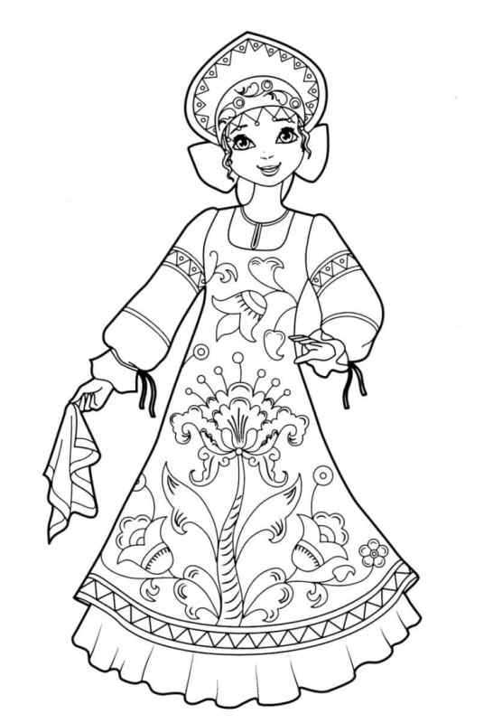 Национальный костюм поэтапно