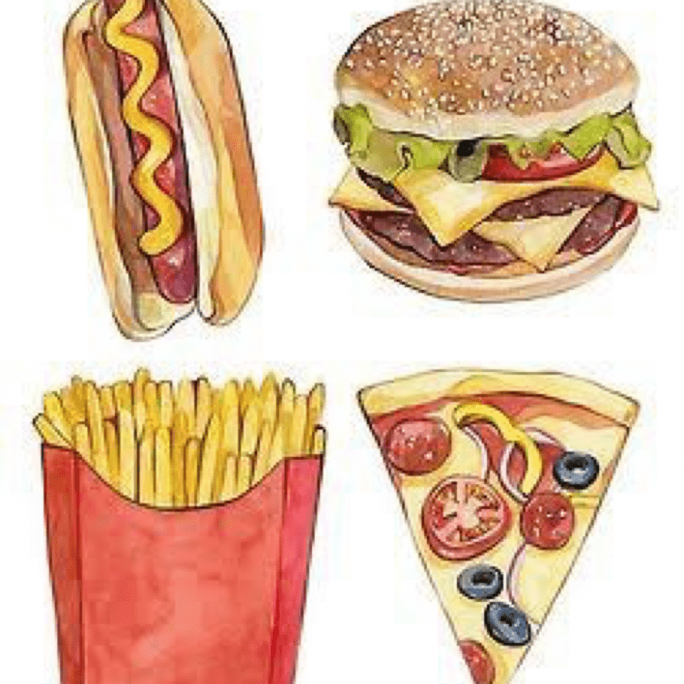 Еда акварелью