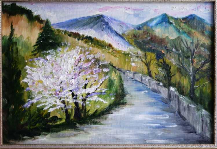 Весенний Крым живопись