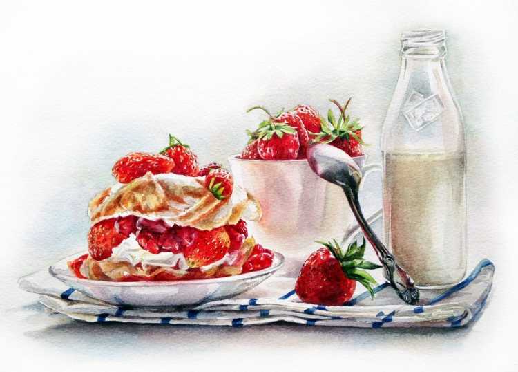 Вкусная еда иллюстрация