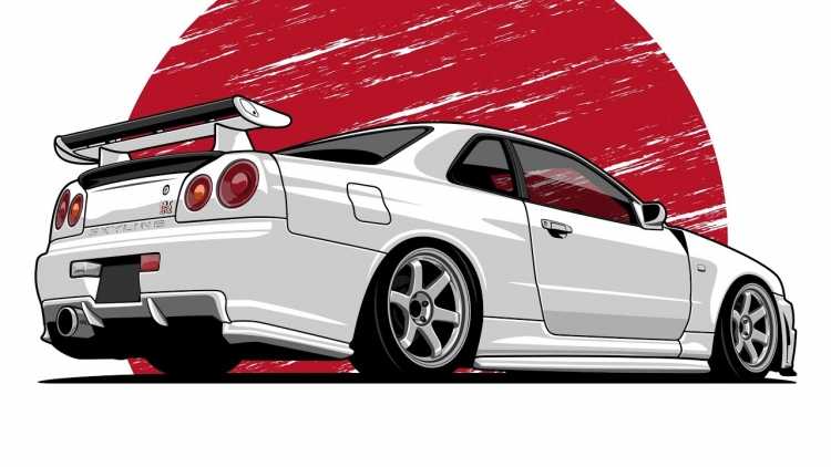 Nissan GTR 34 Skyline арт