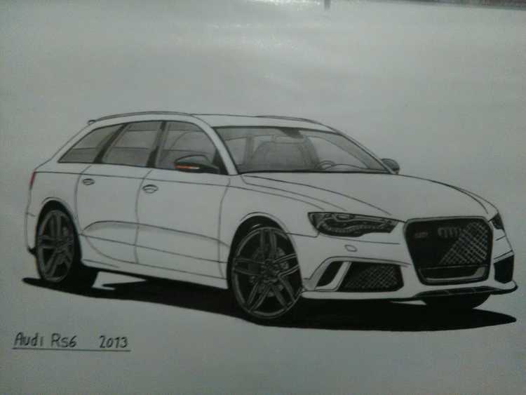 Audi rs6 рисунок