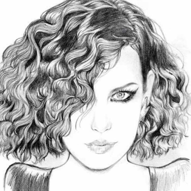 Рисование волнистых волос