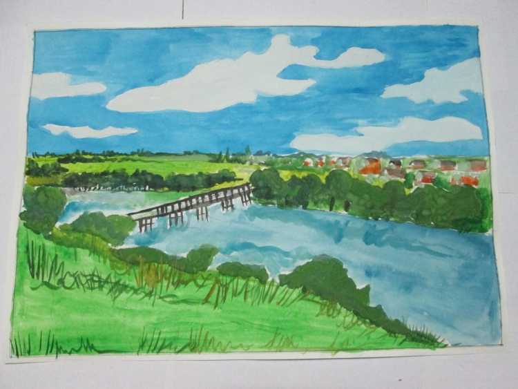 Рисование на тему родной город