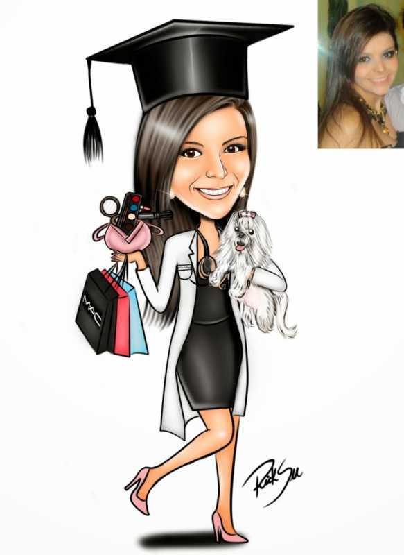 Шарж на юриста девушку