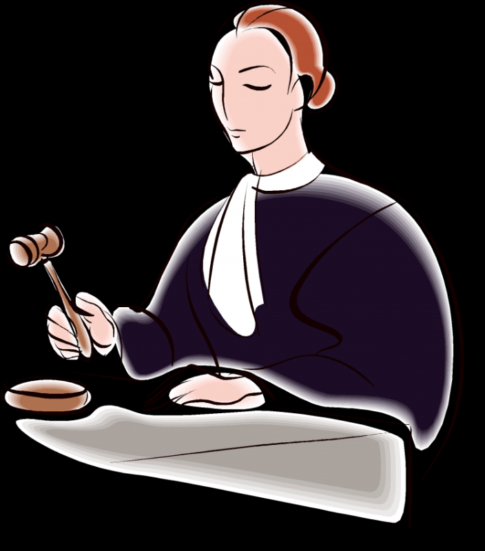 Судья на прозрачном фоне