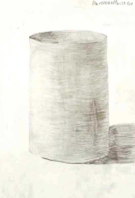 Художественный рисунок цилиндра