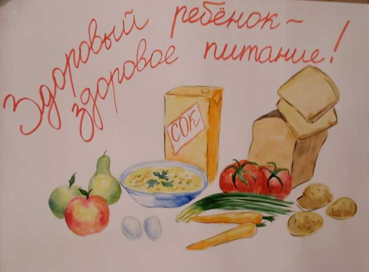 Плакат здоровое питание