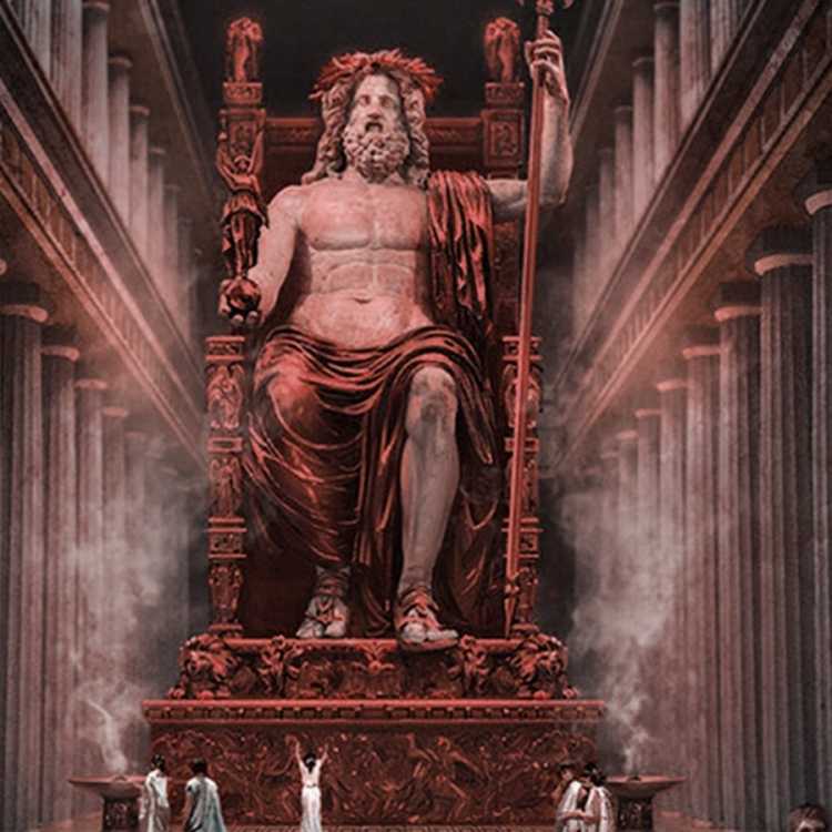 3 Чудо света - статуя Зевса в Олимпии