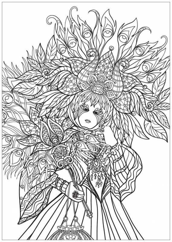 Карнавал раскраска антистресс