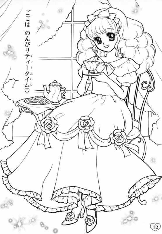 Раскраски антистресс аниме простые