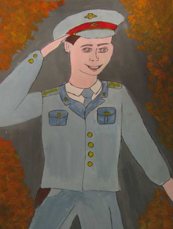 Детский рисунок полицейского