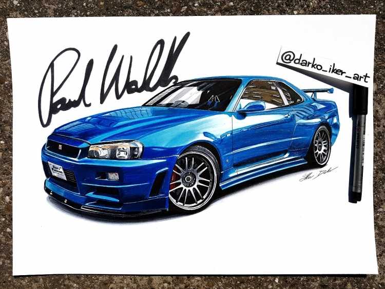 Nissan Skyline r34 Форсаж рисунок
