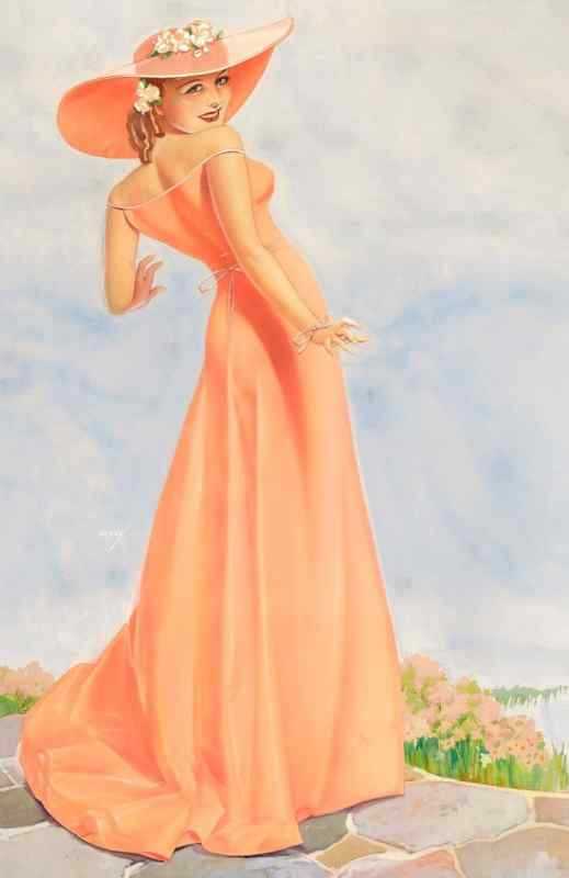 Логотип дама в шляпе