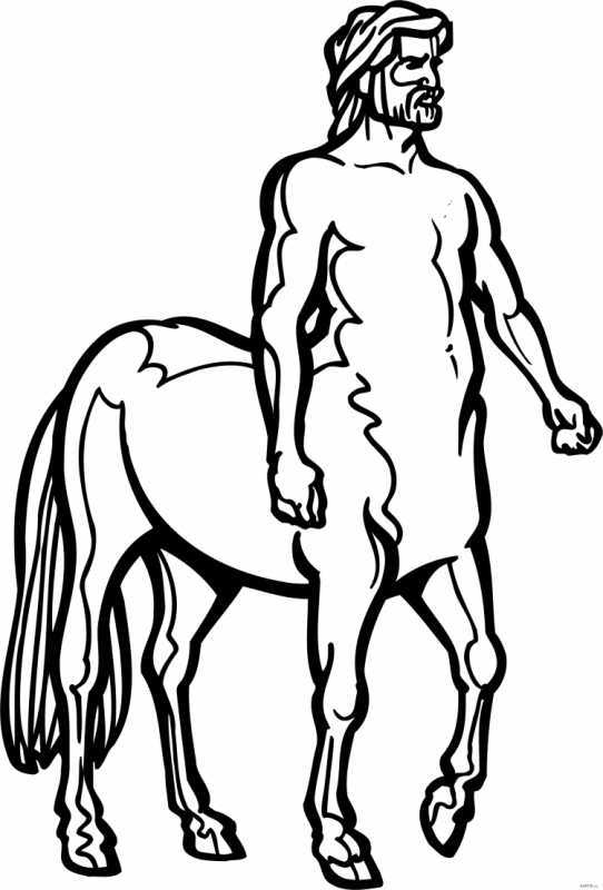 Кентавр раскраска