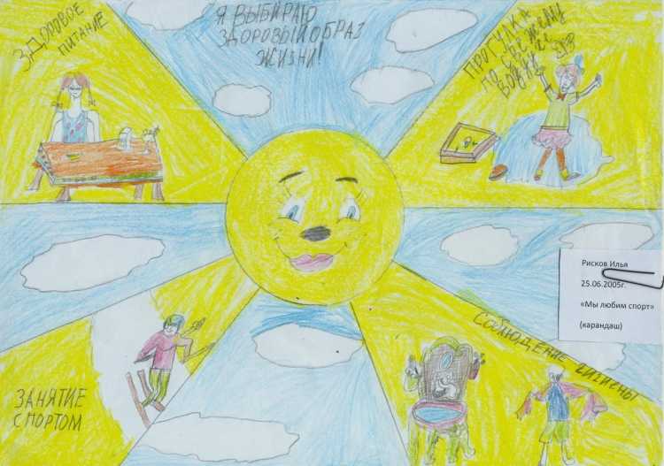 Детские рисунки на тему здоровая семья