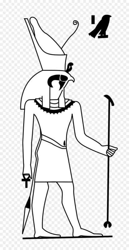 Раскраска Бога Амон ра древнего Египта