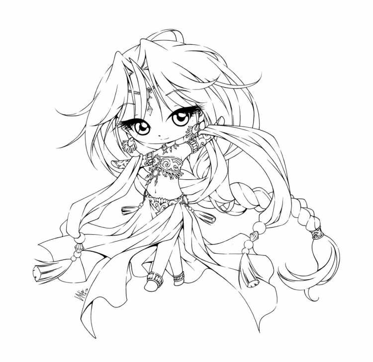 Раскраски принцесса из аниме