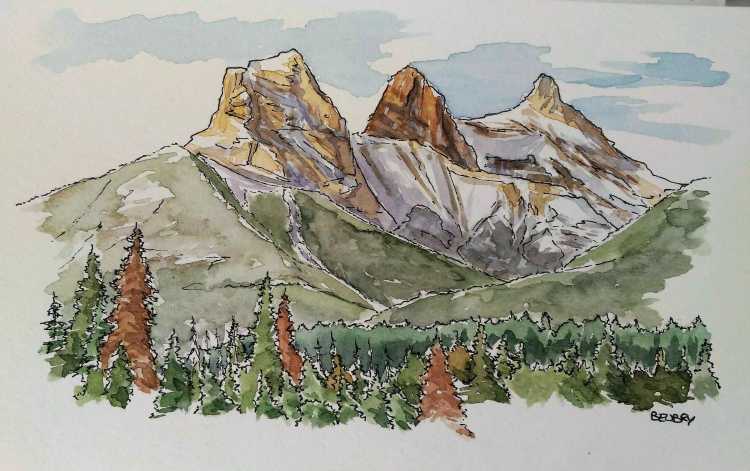 Горы карандашом для начинающих