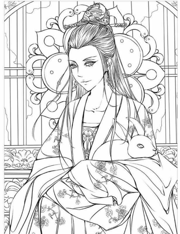 Раскраска антистресс аниме