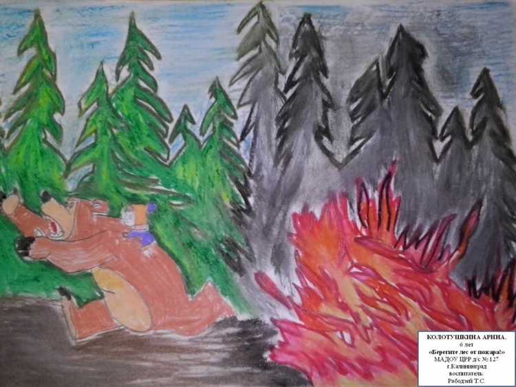 Плакат на тему Лесные пожары