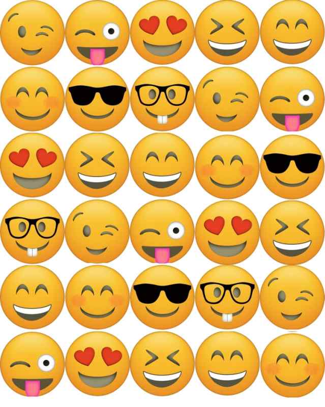 Смайлики много