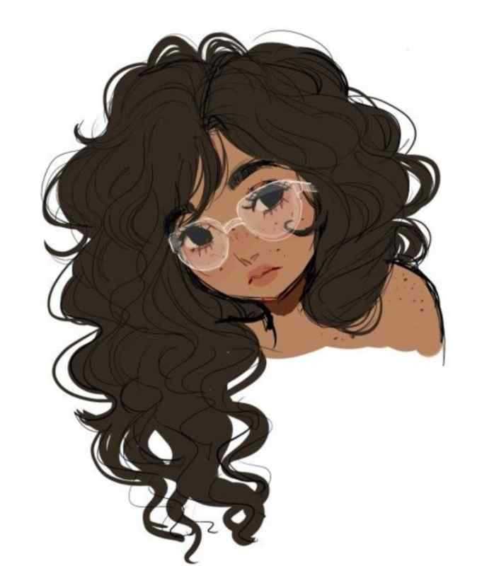 Девушка с вьющимися волосами арт